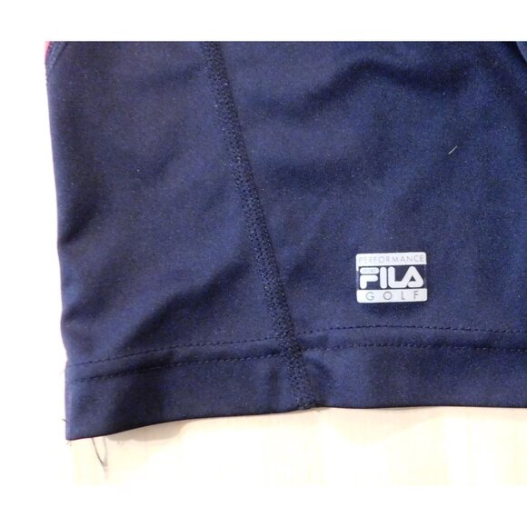 Fila Sport Golf Polo Shirt Mens XL Black Red Buttons Short Sleeve Polyester - Picture 3 of 7